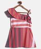 Tales & Stories Cotton Woven Sleeveless Striped Dress - Multi Colour