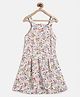 Tales & Stories Rayon Woven Sleeveless Floral Printed Dress - Multi Colour