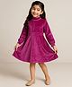 Tales & Stories Woven Full Sleeves Solid Dress - Pink