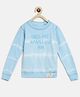 Tales & Stories Cotton Knit Full Sleeves Girls Just Wanna Have Sun Text Printed Light Winter Sweatshirt - Sky Blue
