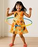 Tales & Stories Viscose Woven Sleeveless Floral & Fruits Printed Dress - Multi Colour