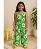 Tales & Stories Viscose Woven Sleeveless Floral Printed Crop Top & Palazzo Set - Multi Colour
