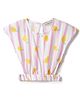 Tales & Stories Viscose Woven  Sleeveless Striped & Mangoes Printed Crop Top - Pink