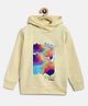 Tales & Stories Cotton Knit Full Sleeves Ombre Light Winter Hooded Sweatshirt - Cream