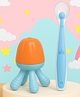 Tinny Tots Baby Attractive Design Fresh Fruit & Vegitable Food Teether Nibbler With Ultra-Soft Silicone Spoon BPA Free (MULTI-COLOURS)