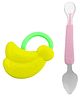 Tinny Tots Baby Soft Silicone Fruit Shape Molar Teether With Ultra-Soft Food-Grade Silicone Spoon BPA Free(ASSORTED DESIGN)