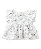 JusCubs Cotton Knit Sleeveless Floral Printed Top - White