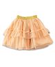 JusCubs Cotton Woven Shimmered Ruffle Detailed Tutu Skirt - Orange
