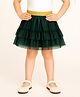 JusCubs Cotton Woven Shimmered Ruffle Detailed Tutu Skirt - Green
