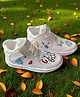 IMAGINO Girl Boss Text Hand Painted Velcro Closure Sneakers - White