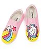 IMAGINO Unicorn Hand Painted Slip On Shoes - Pink