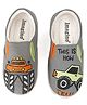 IMAGINO Monster Truck Hand Painted Slip On Shoes - Grey
