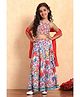BIBA Viscose Rayon Woven Sleeveless Floral Printed Gota Lace Embellished Lehenga Choli With Dupatta Set - White
