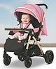 StarAndDaisy Foldable Stroller for Baby with Suspension, Multi-Level Recline & Adjustable Footrest -Pink