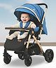 StarAndDaisy Foldable Stroller for Baby with Suspension, Multi-Level Recline & Adjustable Footrest -Blue