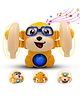 StarAndDaisy Baby Dancing Monkey Toy with 360 Degree Rotation, Clap Activated Music and LED Light-Yellow
