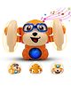 StarAndDaisy Baby Dancing Monkey Toy with 360 Degree Rotation, Clap Activated Music and LED Light-Orange