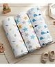StarAndDaisy Muslin Swaddle Blankets Soft Cotton Baby Blanket Set, Large Multipurpose Swaddling Wraps for Newborns - Self-Soothing Swaddle. White with Star Print