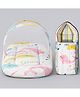 StarAndDaisy 2-in-1 Baby Sleeping Bag with Mosquito Net for Newborn Soft & Breathable Cotton Sleeping Sack Cum Wrapper Bag- White with Ocean Print