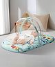 StarAndDaisy Baby Mosquito Net with 360° Widened Skirt Foldable,Spacious & Light-Proof Rust-Free 5-Point Frame, Light Blue With Aqua Print