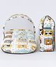 StarAndDaisy 2-in-1 Baby Sleeping Bag with Mosquito Net for Newborn Soft & Breathable Cotton Sleeping Sack Cum Wrapper Foldable Bag for Baby Protection-Jungle Print
