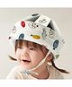 StarAndDaisy Baby Head Protector Cushion Plush Soft Toy Early Learning Toy Fall Protection Helmet Baby Head Protector Child Adjustable Strap, White with Fish Print
