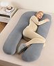 StarAndDaisy Baby Maternity Pillow U Shape for Mothers, Comfortable Body Pillow for Back, Belly, Legs & Hip Support, Pregnancy Resting Pillow with Washable Cover- Grey