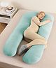 StarAndDaisy Baby Maternity Pillow U Shape for Mothers, Comfortable Body Pillow for Back, Belly, Legs & Hip Support, Pregnancy Resting Pillow with Washable Cover-Light Blue