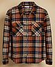 PURPLE UNITED KIDS Twill Woven Full Sleeves Tartan Checked Shirt - Orange & Multi Colour