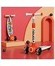 Tondu 3-Wheel Kick Scooter for Kids | Light-Up PVC Wheels | Adjustable Handlebar - Red