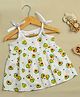 Kidbea Muslin Woven Sleeveless Avocado Printed Pleated Dress - Multi Colour