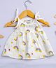 Kidbea Muslin Woven Sleeveless Rainbow Printed Dress - Multi Colour