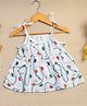 Kidbea Muslin Woven Sleeveless Cars Printed Dress - Multi Colour