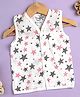 Kidbea Muslin Woven Sleeveless Stars Printed Jhabla - Multi Colour