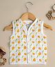 Kidbea Muslin Woven Sleeveless Chick Printed Jhabla - Multi Colour