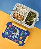 NeonateCare Lunch Boxes for kids - 3 Compartment Happy UNIVERSE Stainless Steel (color and design may vary)