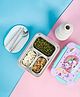 NeonateCare Lunch Boxes for kids - 3 Compartment Happy UNICORN Stainless Steel (color and design may vary)