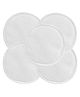 The Cheeky Kidzz Pack of 5 Reusable & Washable Maternity Nursing Soft Cotton Breast Pads for Feeding Mothers (White)