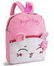 Play Nation Angel Soft Toy Bag  Pink & White| Backpack for Pre-School| Picnic & Travel| Plush & Lightweight| Adjustable Padded Shoulder Strap| Fancy Mini Backpack for - Height 14 Inches