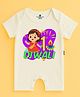 The Peppy Tend 100% Cotton Knit Diwali Theme Half Sleeves My 1st Diwali Text Printed Romper - White