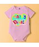 The Peppy Tend 100% Cotton Knit Diwali Theme Half Sleeves Happy Diwali Text Printed Onesie - Pink