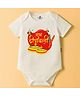 The Peppy Tend 100% Cotton Knit Diwali Theme Half Sleeves Shubh Deepawali Text Printed Onesie - White
