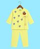 The Peppy Tend 100% Cotton Woven Diwali Theme Full Sleeves Rocking My Diwali Look Text Printed Kurta Pyjama Set - Yellow