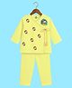 The Peppy Tend 100% Cotton Woven Diwali Theme Full Sleeves My 1st Diwali Text Printed Kurta Pyjama Set - Yellow
