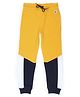 ALAN JONES Cotton Blend Knit Colour Blocked Joggers - Yellow