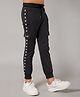 ALAN JONES Cotton Blend Knit Stars Printed Joggers - Dark Grey