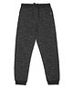 ALAN JONES Cotton Blend Knit Abstract Printed Joggers - Dark Grey