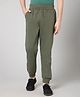 ALAN JONES Cotton Blend  Knit Solid Joggers - Olive Green