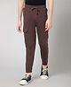 ALAN JONES Cotton Blend Knit Solid Cargo Joggers - Dark Brown