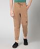 ALAN JONES Cotton Blend Knit Solid Cargo Joggers - Khaki